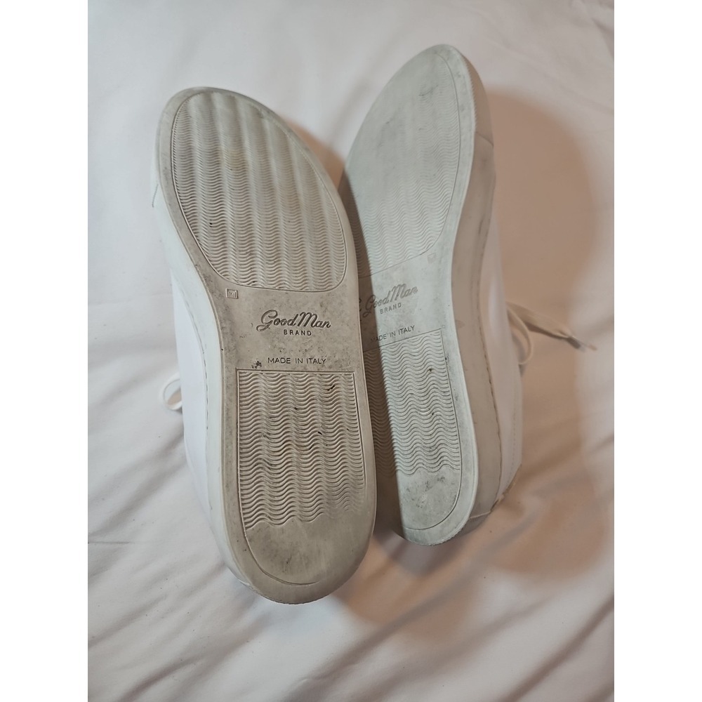 Good Man Brand Edge White Leather Casual Sneaker Shoes Low Top Mens Size 8 1/2 - Picture 7 of 7